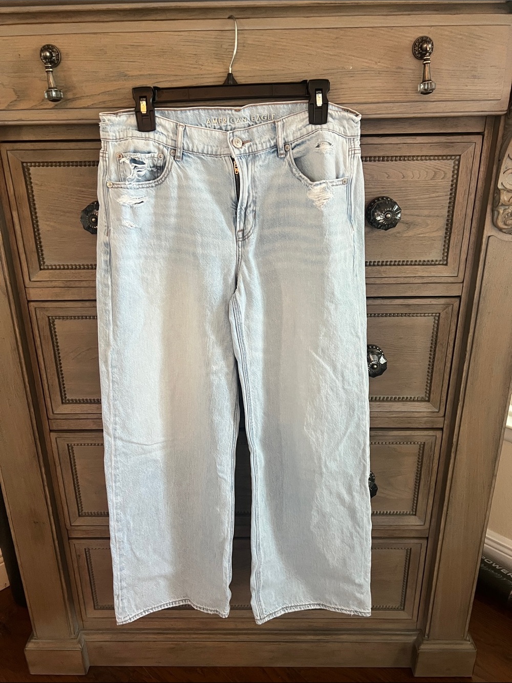 American Eagle Outfitters Light Wash Straight Leg Jeans